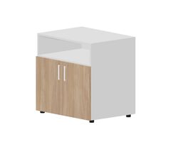 Шкаф 80х60х80 см для документов/оргтехники (2 двери+ниша, ручки - хром) — фото 1