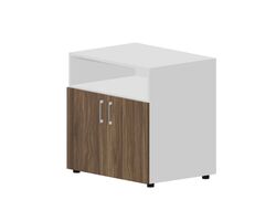 Шкаф 80х60х80 см для документов/оргтехники (2 двери+ниша, ручки - хром) — фото 1