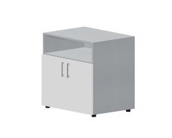 Шкаф 80х60х80 см для документов/оргтехники (2 двери+ниша, ручки - хром) — фото 1