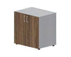 Шкаф 80х60х80 см для документов/оргтехники (2 двери, 1 полка, ручки - алюминий) — фото 1