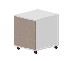 Тумба мобильная (3 ящика, усиленные колёсные опоры, без ручек) 46х53х57 см — фото 1