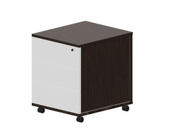 Тумба мобильная (3 ящика, усиленные колёсные опоры, без ручек) 46х53х57 см — фото 1