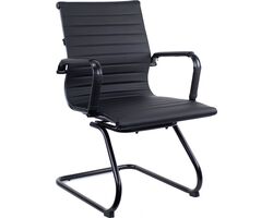 Кресло Everprof Leo Black CF Экокожа Черный — фото 1