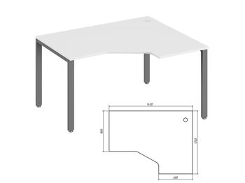 Эргономичный стол правый 140x120x75 см — фото 1