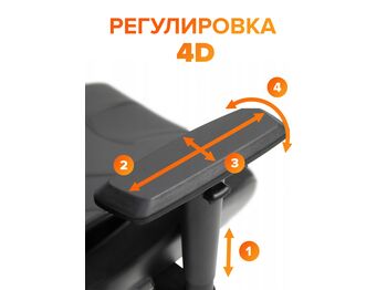 Геймерское кресло Everprof Jaguar (Ягуар) Экокожа Красный — фото 7